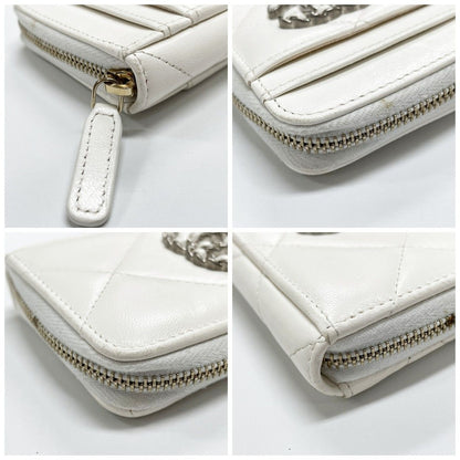 Chanel Coin Case 19 Lambskin Ivory — view 6