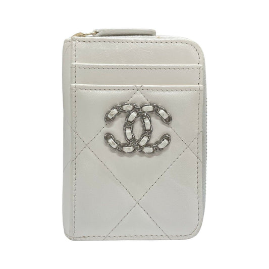 Chanel Coin Case 19 Lambskin Ivory
