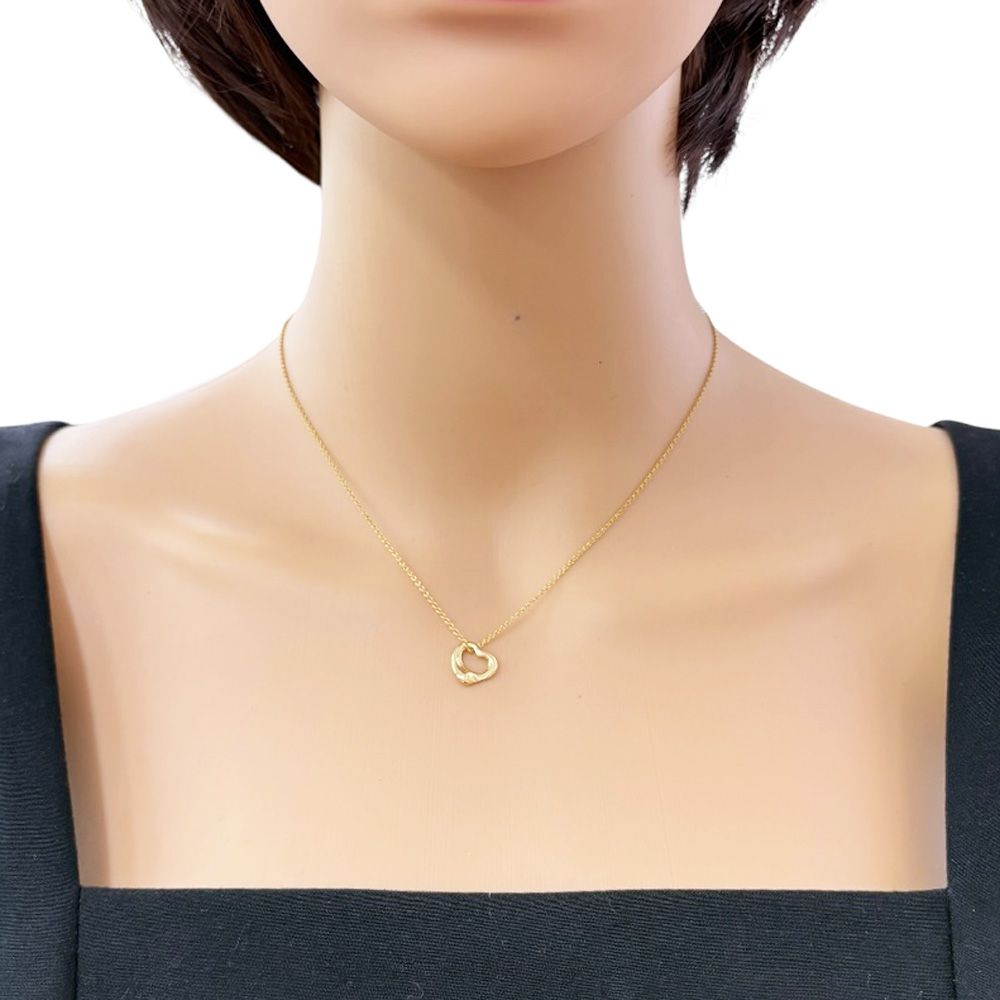 Tiffany & Co Open Heart Necklace 18k Gold — view 2