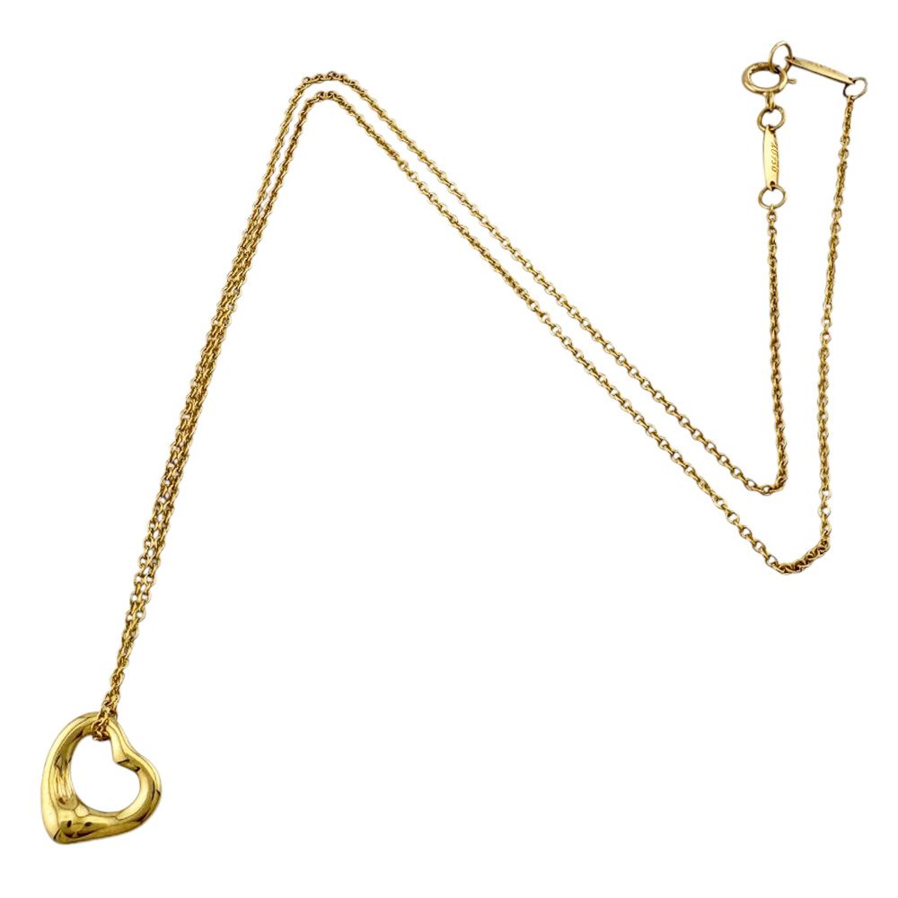 Tiffany & Co Open Heart Necklace 18k Gold — view 9