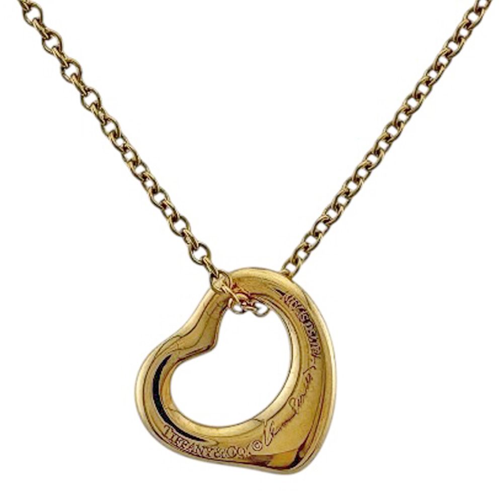 Tiffany & Co Open Heart Necklace 18k Gold — view 3