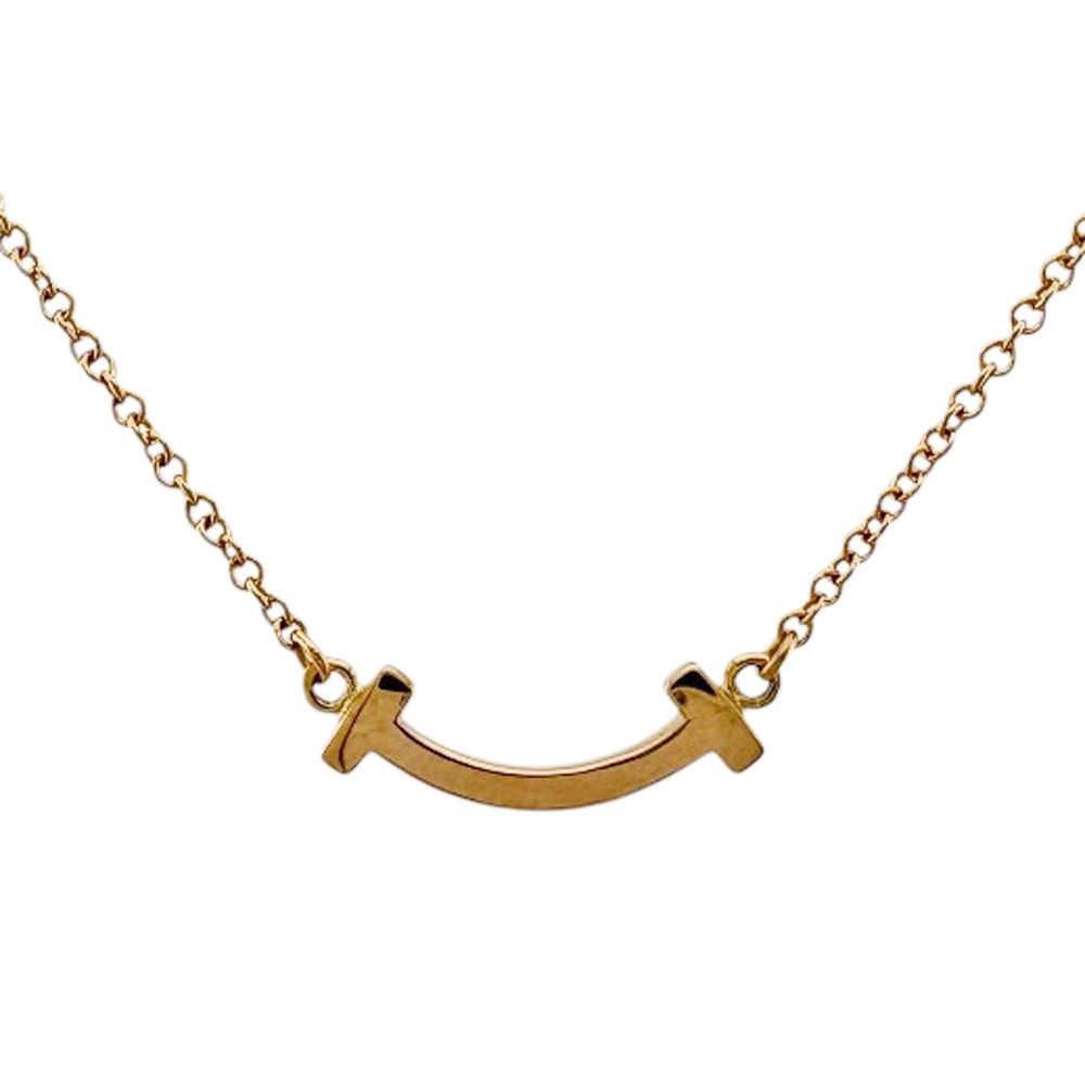 Tiffany & Co T Smile Necklace 18k Gold — view 3