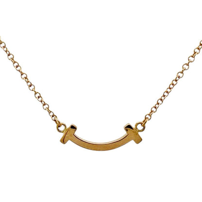 Tiffany & Co T Smile Necklace 18k Gold — view 3