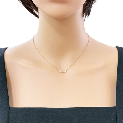 Tiffany & Co T Smile Necklace 18k Gold — view 2