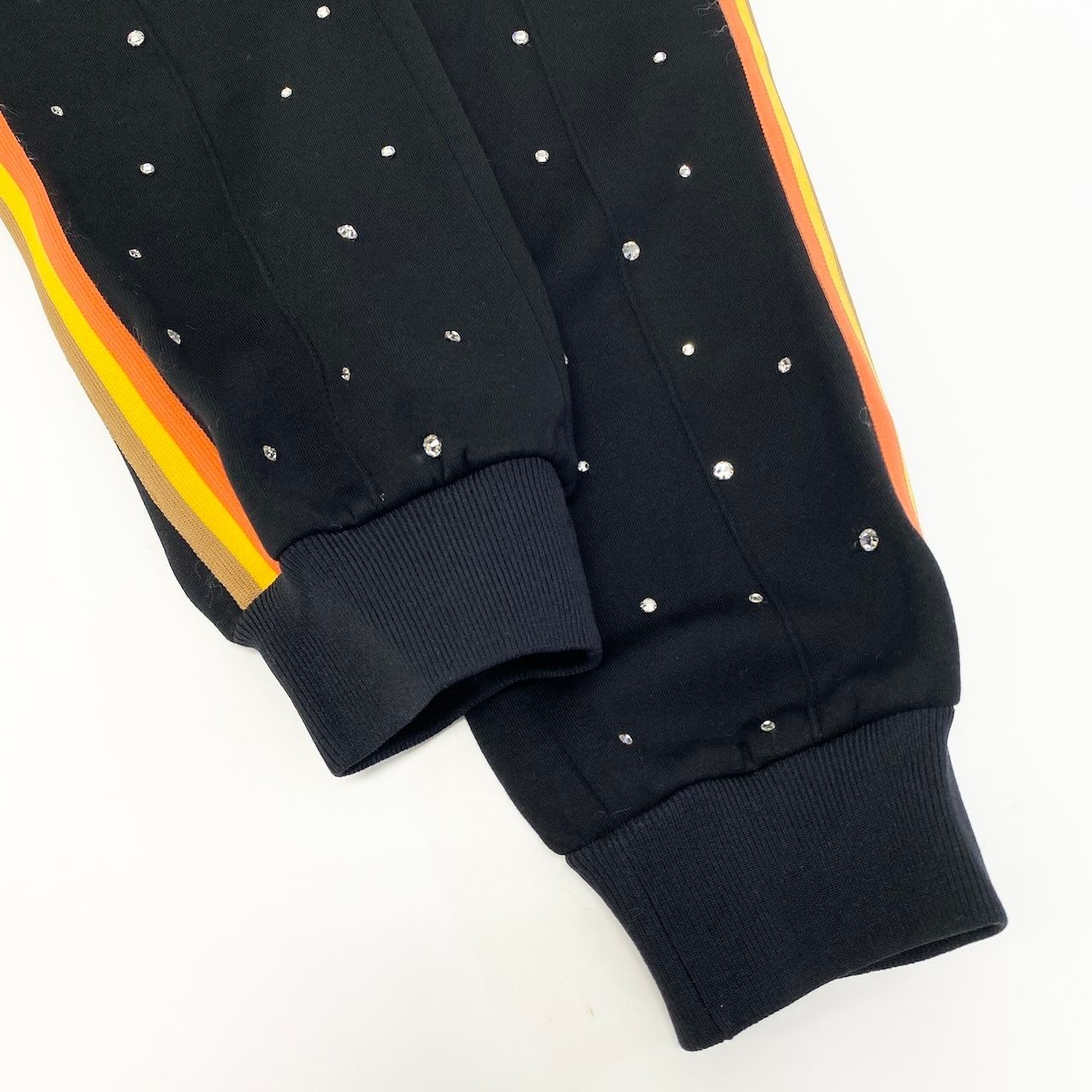 Miu Miu Line Stone Sweatshirt Pants Side Bottom Black — view 5