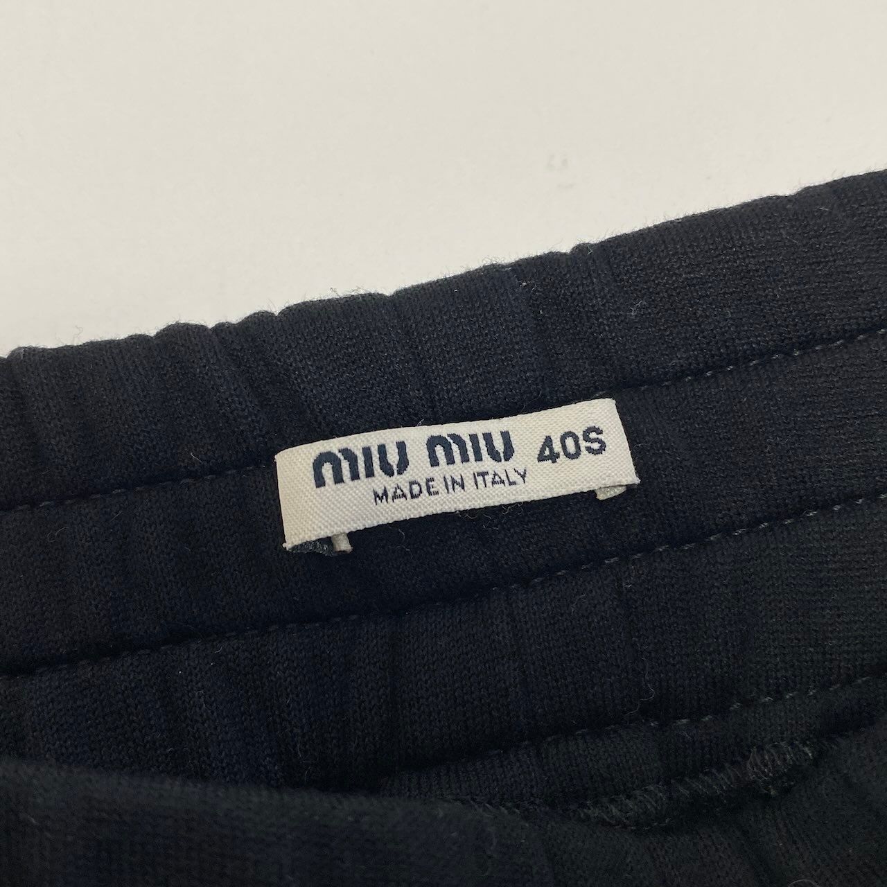 Miu Miu Line Stone Sweatshirt Pants Side Bottom Black — view 8