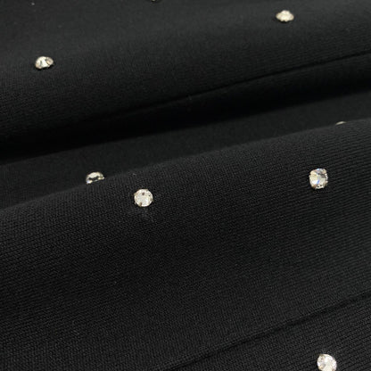 Miu Miu Line Stone Sweatshirt Pants Side Bottom Black — view 7
