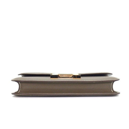 Hermes Shoulder Bag Constance Elan Miroir Etoupe Epsom Pink Gold — view 4
