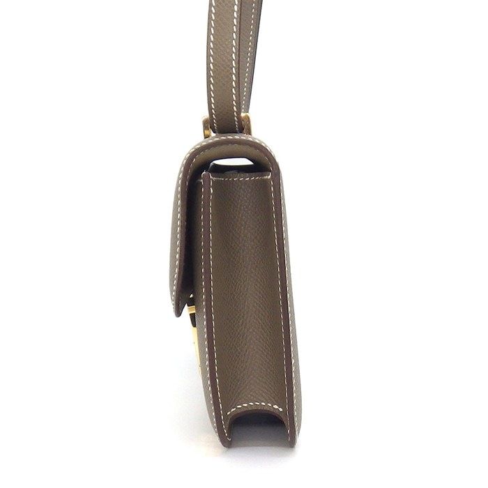 Hermes Shoulder Bag Constance Elan Miroir Etoupe Epsom Pink Gold — view 3