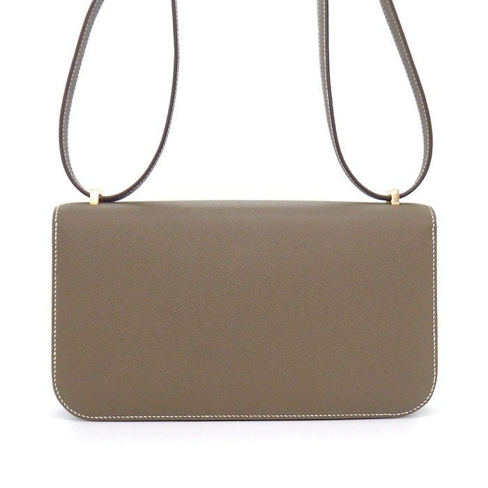 Hermes Shoulder Bag Constance Elan Miroir Etoupe Epsom Pink Gold — view 2