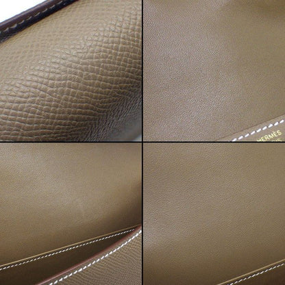 Hermes Shoulder Bag Constance Elan Miroir Etoupe Epsom Pink Gold — view 9