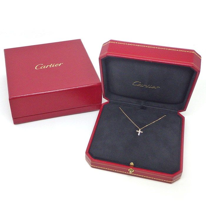 Cartier Necklace Symbol Cross Diamond 18k Pink Gold — view 9