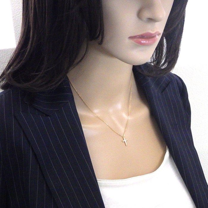 Cartier Necklace Symbol Cross Diamond 18k Pink Gold — view 8