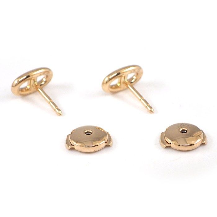 Hermes Earrings Chaine D'ancre Farandole Chain Motif 18k Pink Gold — view 2