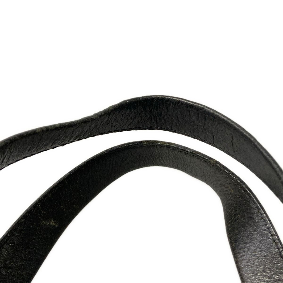 Loewe Shoulder Bag Anagram Pattern Beige Black Leather — view 9
