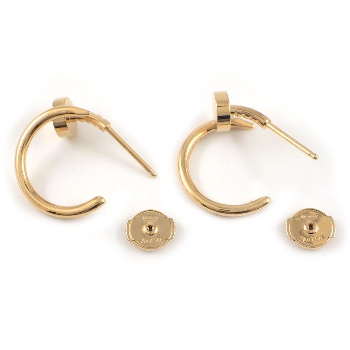 Cartier Earrings Juste Un Clou Hoop SM Nail Motif 18k Pink Gold — view 2