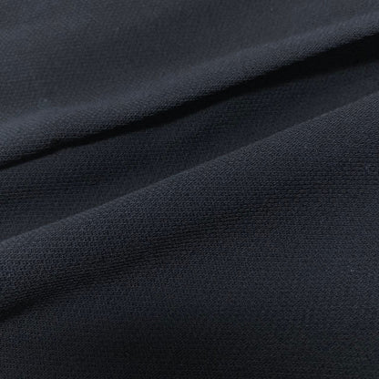 Chanel Boutique Pleated Skirt Knee Length CC Logo Button Navy Wool — view 8