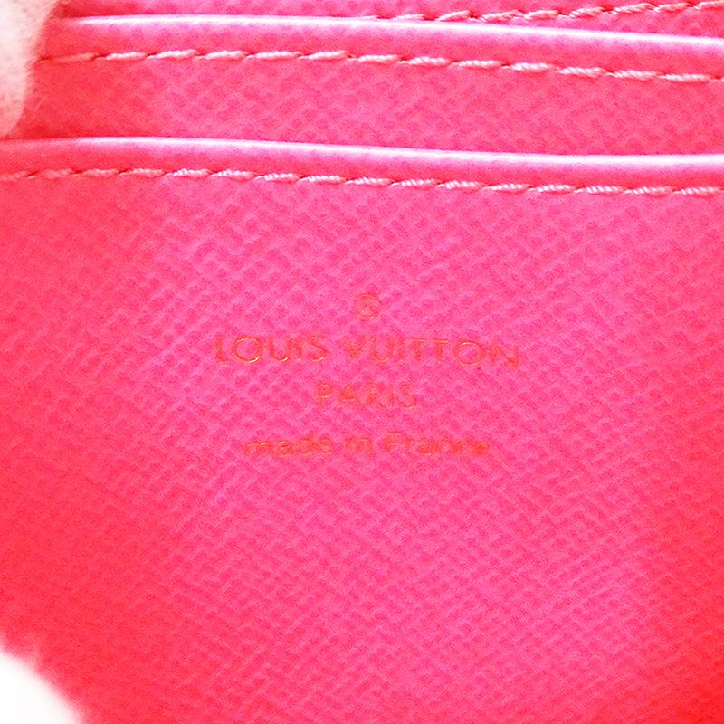 Louis Vuitton Wallet Monogram Graffiti Coin Case Zippy Purse Fuchsia Pink Brown — view 5