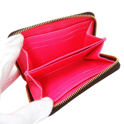Louis Vuitton Wallet Monogram Graffiti Coin Case Zippy Purse Fuchsia Pink Brown — view 4