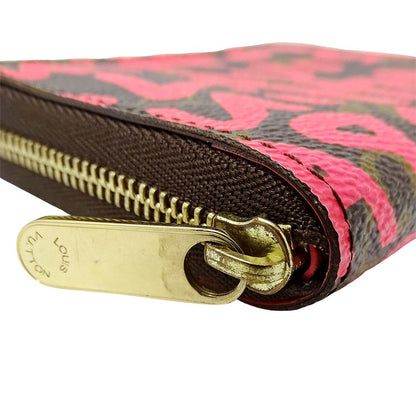 Louis Vuitton Wallet Monogram Graffiti Coin Case Zippy Purse Fuchsia Pink Brown — view 8