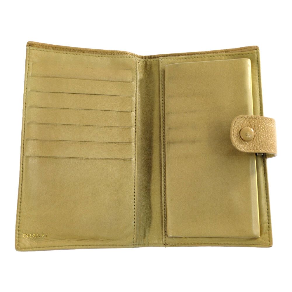 Chanel CC Logo Wallet Beige
