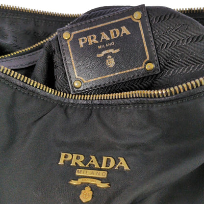 Prada Tessuto Nylon Leather Tote Black — view 6