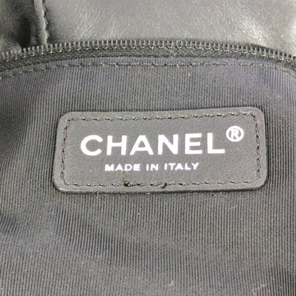 Chanel Camellia Locky Canvas Tote CC Logo Black Vintage