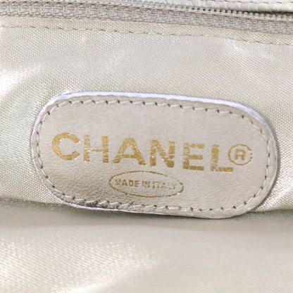 Chanel Caviar Leather Jumbo CC Logo Chain Tote CC Beige Gold Vintage All