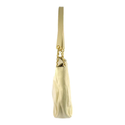 Chanel Caviar Leather Jumbo CC Logo Chain Tote CC Beige Gold Vintage All