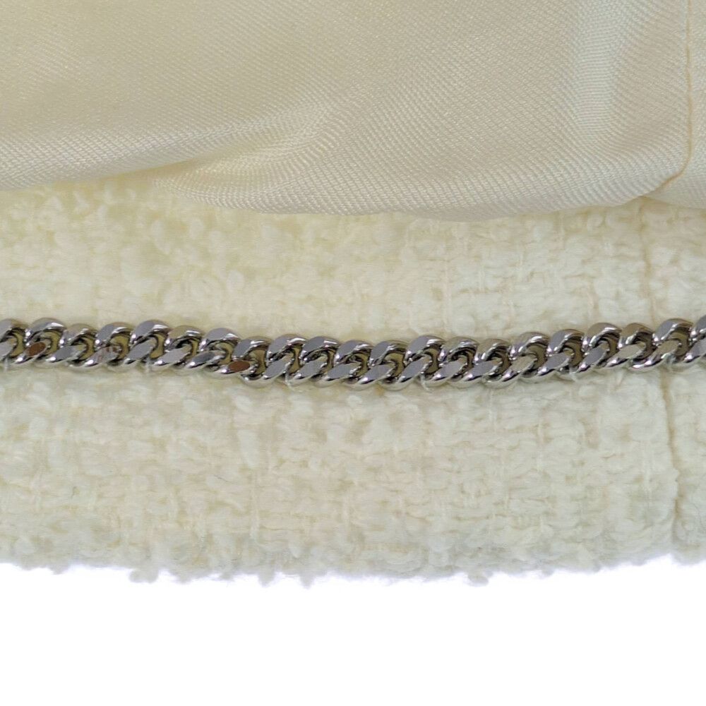 Chanel Coin Button Tweed Jacket 38 Ivory CC Logo Vintag /winter