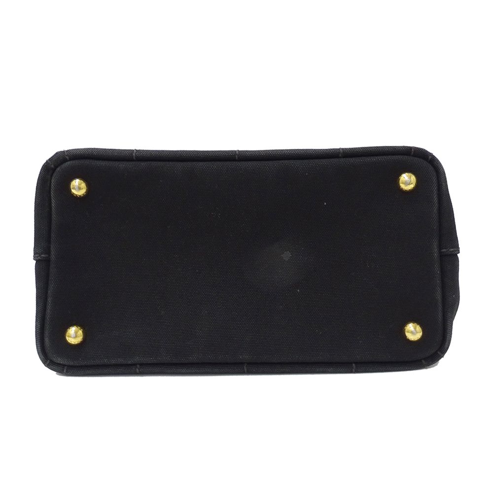 Prada Bag Handbag Canapa Mini Canvas Black Adult Simple Going Out — view 3