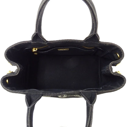 Prada Bag Handbag Canapa Mini Canvas Black Adult Simple Going Out — view 5