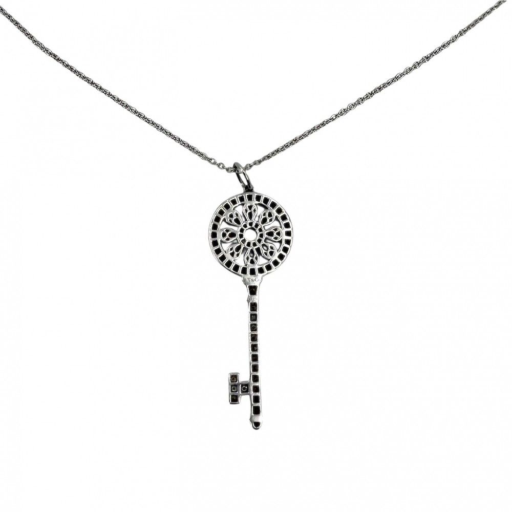 Tiffany & Co Necklace Petaluki Pendant 18k WG Gold Diamond — view 2