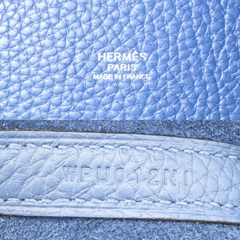 Hermes Handbag Picotin Lock MM Bag Taurillon Blue Silver — view 5