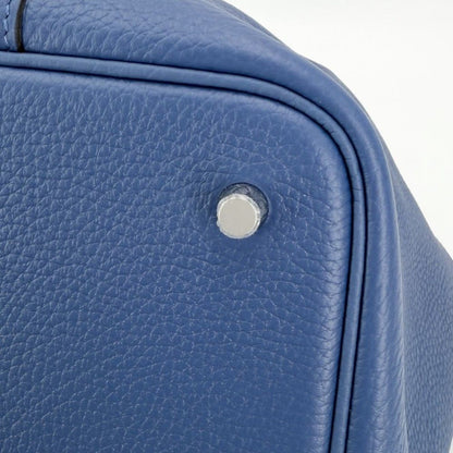 Hermes Handbag Picotin Lock MM Bag Taurillon Blue Silver — view 6