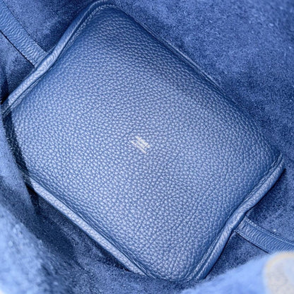 Hermes Handbag Picotin Lock MM Bag Taurillon Blue Silver — view 4