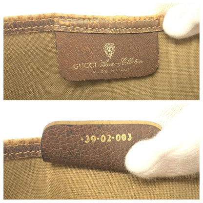Gucci Vintage Sherry Line Beige GG Supreme Canvas Leather Tote — view 4