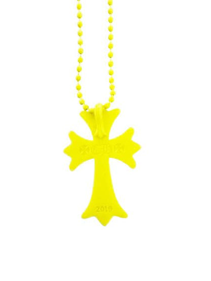 Chrome Hearts Rubber CH Crs Sml CH Cross Small Necklace Yellow — view 2