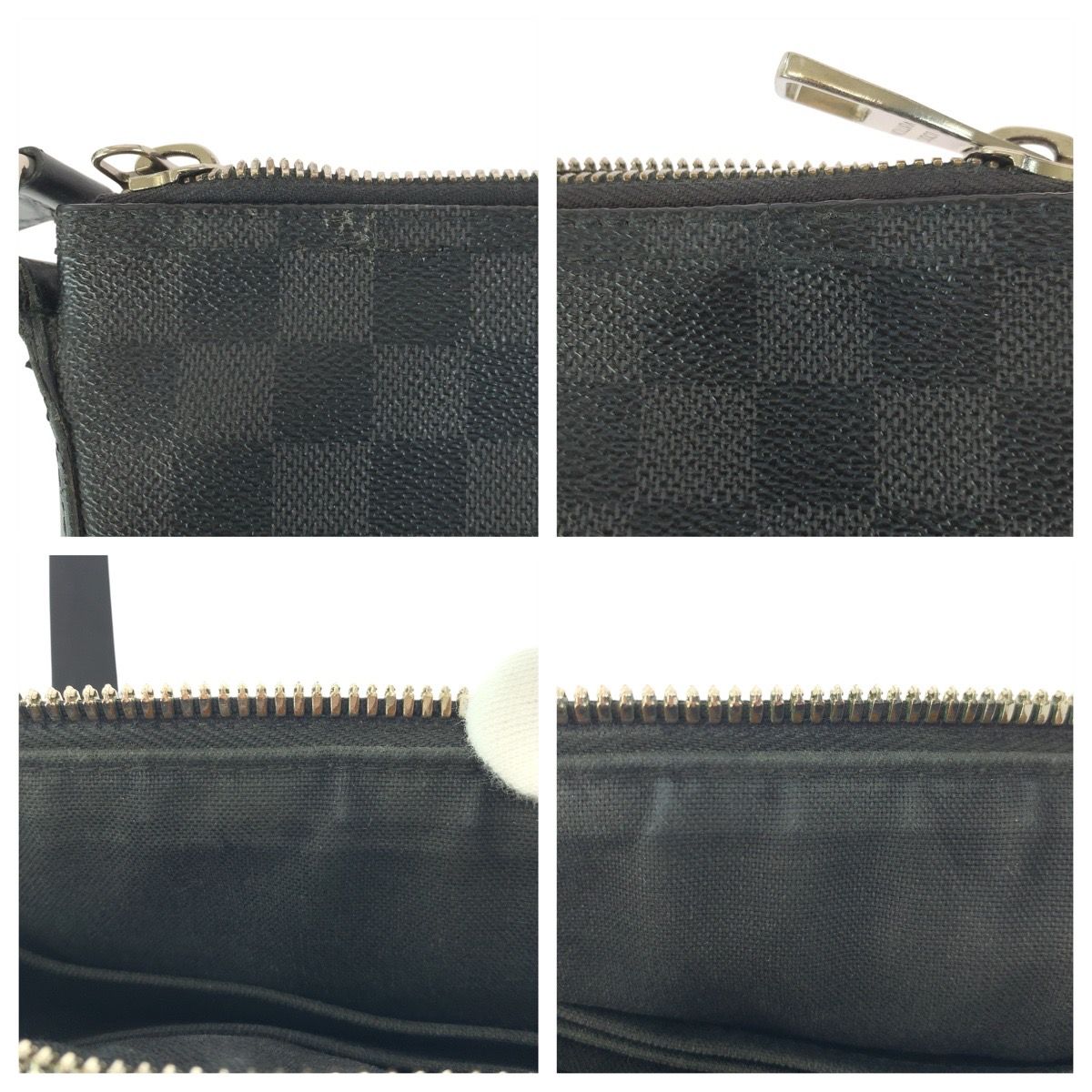 Louis Vuitton Damier Graphite Mick PM Black Silver Shoulder Bag Pochette — view 5
