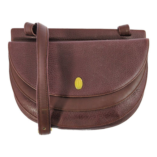 Cartier Must Line Flap Shoulder Bag Wine Red Trinity All B /