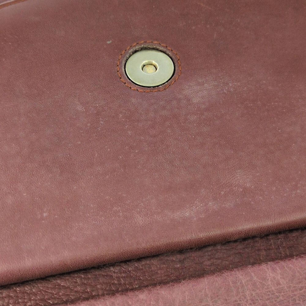 Cartier Must Line Flap Shoulder Bag Wine Red Trinity All B /