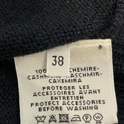 Hermes Dress 38 M Black V-neck Long Sleeve Knee Length Knit — view 5