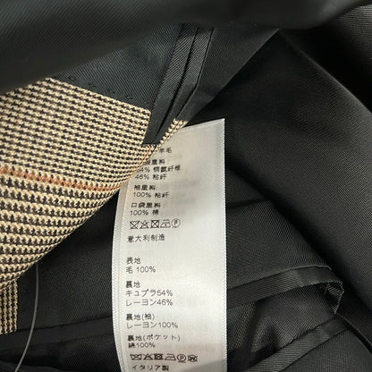 Celine Jacket 34 S Beige Black Multi Glen Check Shoulder Pad Long Sleeve Spring — view 4