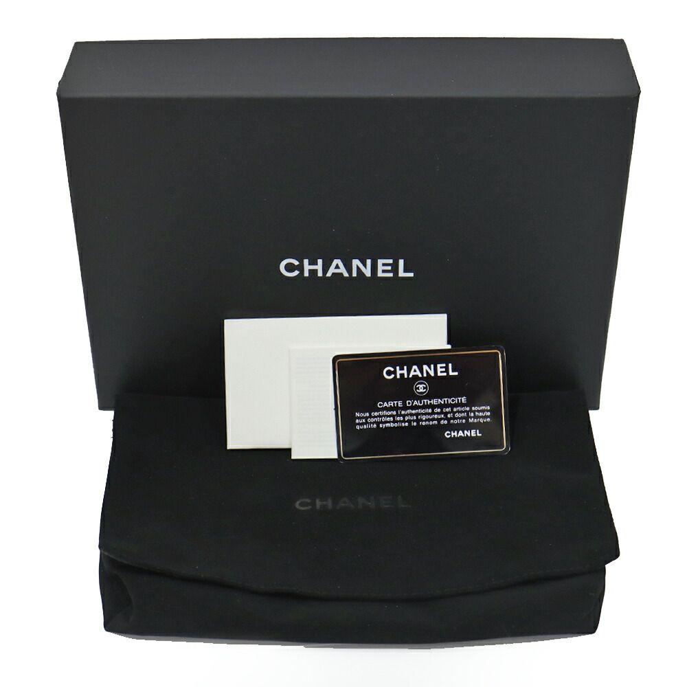 Chanel Phone Case Black Charm Shoulder Bag Chain Wallet Line Stone Gold — view 9
