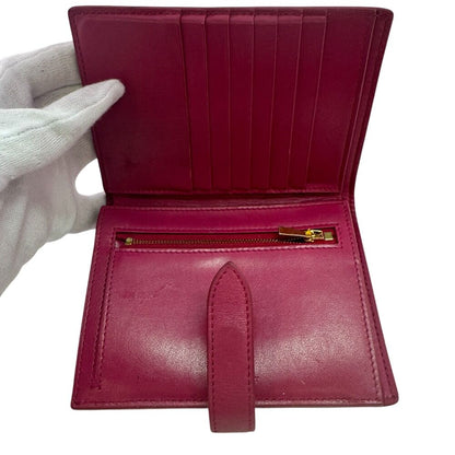 Celine Strap Leather Bifold Wallet Pink — view 5