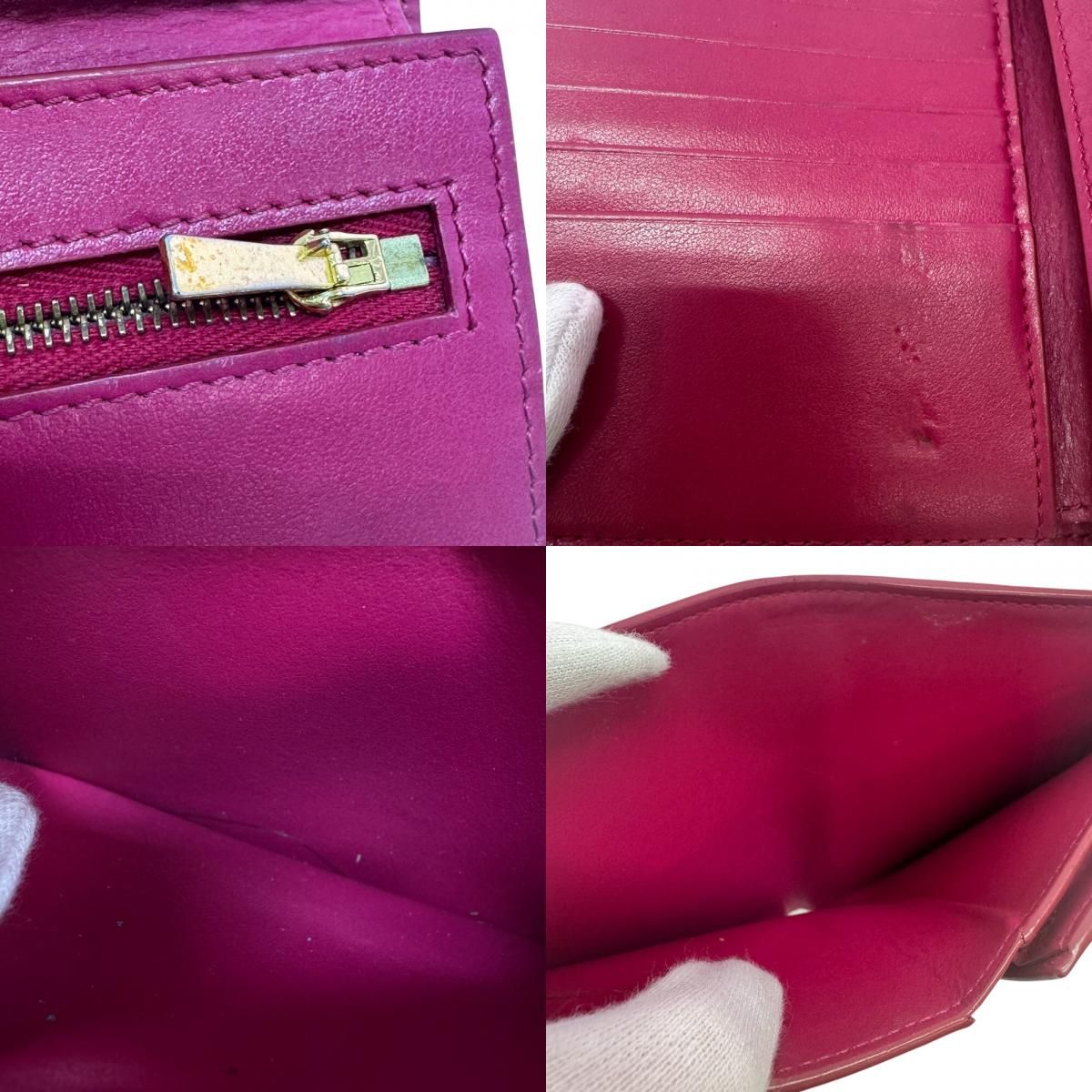 Celine Strap Leather Bifold Wallet Pink — view 7