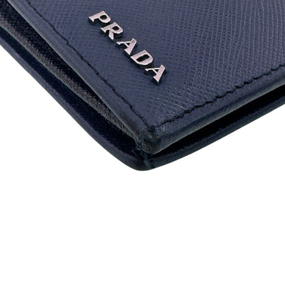 Prada Wallet Saffiano Leather Bifold Navy — view 4