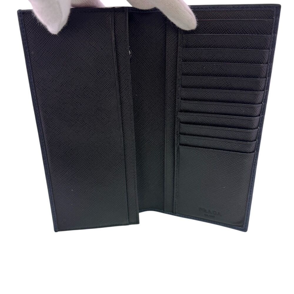 Prada Wallet Saffiano Leather Bifold Navy — view 6