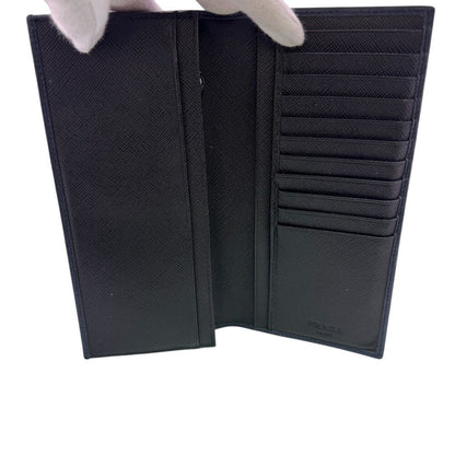 Prada Wallet Saffiano Leather Bifold Navy — view 6