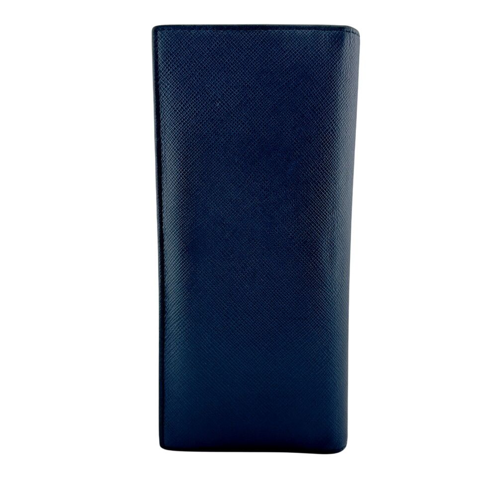 Prada Wallet Saffiano Leather Bifold Navy — view 2